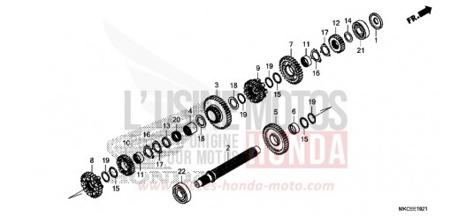 TRANSMISSION (COUNTERSHAFT) (DCT) GL1800DAK de 2019
